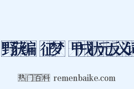 野获编·征梦·甲戌状元反义词是什么意思的图片